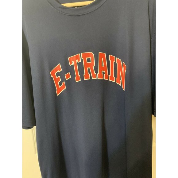A4.com E‎ Train T Shirt Mens Blue Sz XL BASEBALL No 75 - Picture 3 of 5